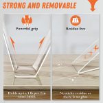 Extra Large Double Sided Mounting Tape Removable 1.18 Inch x 160 Inch, Clear & Tough Nano Double Sided Tape Heavy Duty, Multipurpose Tape Picture Hanging Strip Adhesive Poster Carpet Tape - Image 3